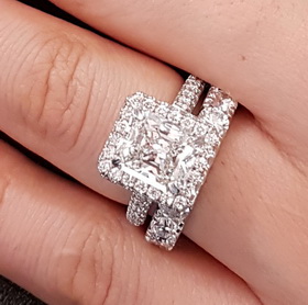 Multi-Row Band Engagement Rings